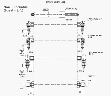 Gas Spring - Layout Diagram